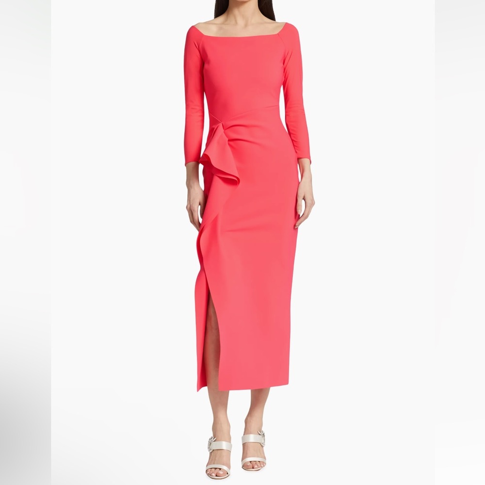 Chiara Boni La Petite Robe Tushana Draped Jersey Midi-Dress Size 6/42 NWTWD